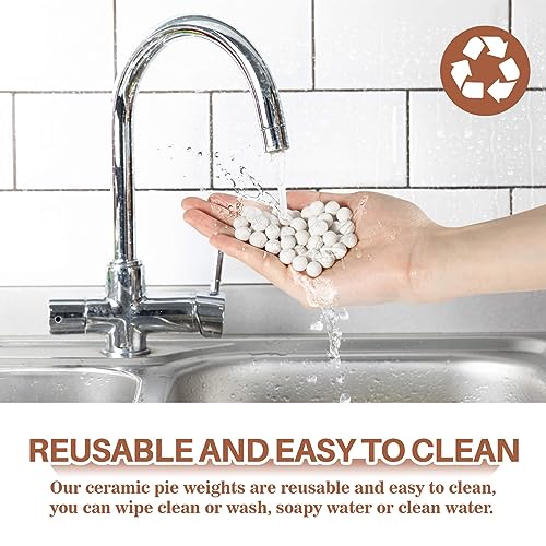 Sukh 1.94LB Pie Weights for Baking - Reusable Ceramic Pie Crust Weights - size: 1.94LB