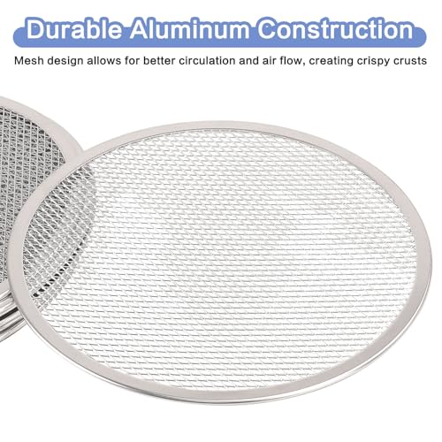 Pizza Screen 14 Inch 2 Pack Aluminum Pizza Pan Restaurant-Grade Baking Screen,Oven-Safe - size: 14 inch Pizza Screen