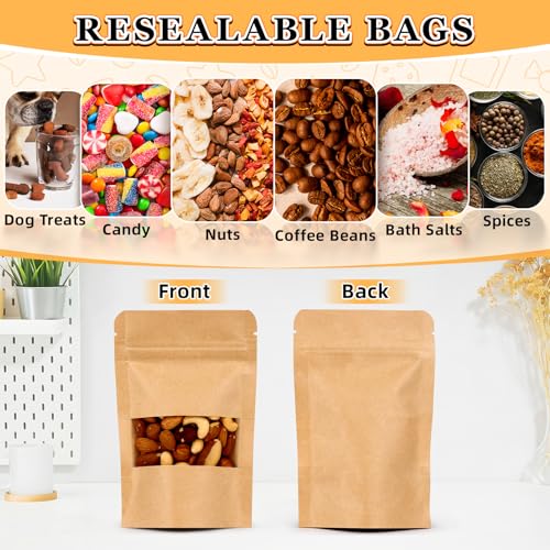 100 PC Resealable Bags for Small Business, Trail Mix Bag|7.1x10.2in - color: Yellow, size: 7.1x10.2in