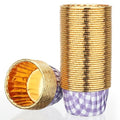 EUSOAR Aluminum Cupcake Liners, 50pcs 3.5oz Foil Baking Cups Purple White - color: Purple/White, size: 50pcs