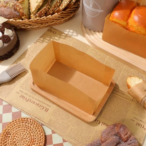 Cabilock 100Pcs Parchment Loaf Pan Liners for 9x5-Inch Bread Baking Pans