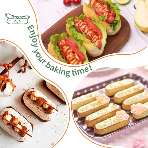 QELEG Hot Dog Bun Pan, 2 Pack