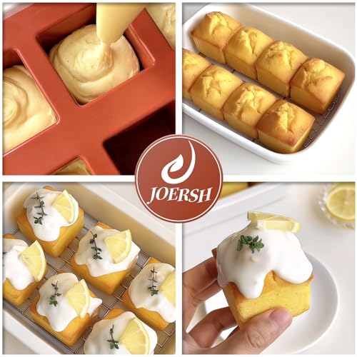 JOERSH Cube Cake Silicone Mold, 2" x 2" x 2", 8-Cavity - color: 1 Pc: 8 Cups, 2x2x2 Inch