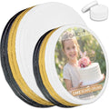 Cake Drums 10 & 12 Inch (6 Pack Per Size) White, Gold & Black Color Bundle - color: White + Black + Gold, size: 10"+12" (12 Pack)