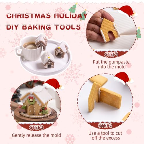 KALAIEN 5 Pcs Gingerbread House Cookie Cutter Set - color: 5 pcs