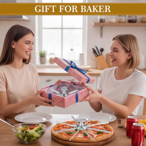 Hushee 3 Pcs Pie Marker Cake Slicer for Bakery, 8, 10, 12 Cut