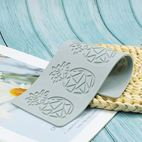 TUKE 3D Hollow Lace Fondant Molds Fruits Leaf Shape Lace Mat Party Cake Decoration Tool Cupcake Mat Silicone Molds for Polymer Clay Chocolate Baking Gummy Mould (Pineapple_10.16x3.4x0.08inch_K) - size: Pineapple_10.16x3.4x0.08inch_K