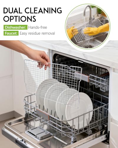 HULISEN 304 Stainless Steel Cooling Rack with Handles, 2-Pack, 16 x 10 Inch - color: Silver, size: 2 Packs