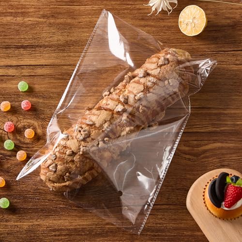 Self Sealing Cellophane Bags 8x12 Inches 200 Pcs, Clear Resealable Cello Plastic Bags Self Adhesive for Clothes Shirts Pants Foods Gifts Packaging - color: 8×12 inch