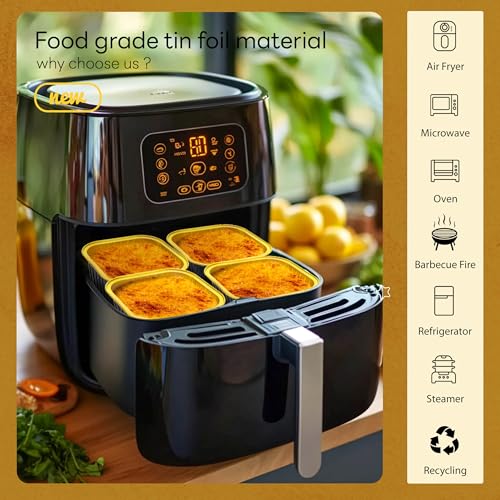NPLUX 50 Pcs Mini Square Baking Cups with Lids and Spoons Aluminum Foil Mini Cake Pans with Lids Disposable Ramekins Cake Pans Dessert Cups for Wedding Birthday Party(Black Gold,10oz) (Pack of 2) - color: Black, size: 10 OZ (Pack of 2)