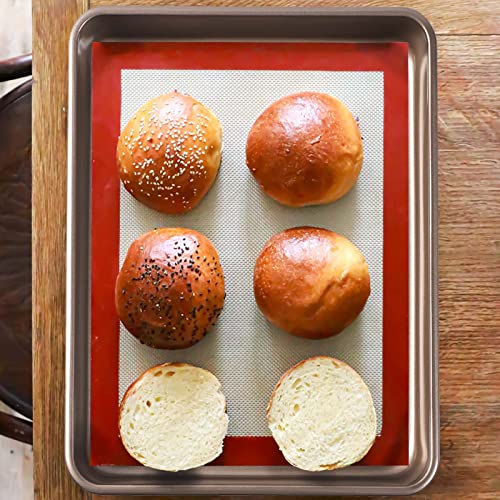 3-Pack Roasting Pan Set, Nonstick Baking Tray, Rectangular Bakeware for Oven, Non-Toxic Coating and Durable Quality (Champagne Gold) - color: Champagne Gold