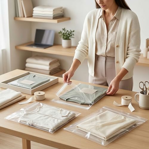 Clear Cello Bags 8x10 in Adhesive, 200 Count - size: 8 x 10 Inch
