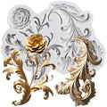 Lingzhi Baroque Fondant Mold Curlicues Relief Scroll Lace Silicone Molds - color: Style A