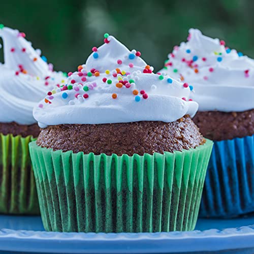 300 Count Green Cupcake Liners Standard Paper Baking Cups - color: Green
