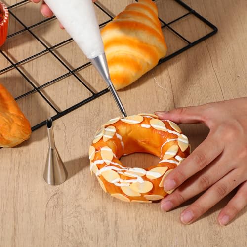 Cream Filling Piping Tip, 3PCS Long Puff Nozzle Tips, for Donuts