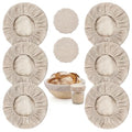 8 PCS Bread Proofing Basket Cloth Liner (6 Round) & 2 Sourdough Starter Jar Covers, 10 Inch Reusable Banneton Basket Cover for Sourdough Baking, Reusable Dough Bowl Liner (Round) - color: 6 Round + 2 Jar Covers
