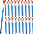 GACDR 1/2 Inch Flat Paint Brush Set, 40 Bulk Acrylic Paint Brushes - size: 0.5 inch 40 pieces