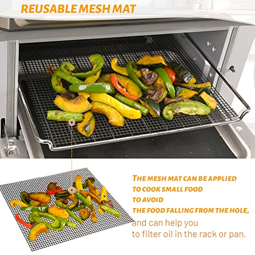 WMKGG 12 inch Square Air Fryer Liners Set, 3 Pack Toaster Oven Mat - size: 12"x12"-3 pcs Reusable Mat