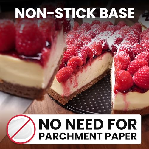 Zulay Kitchen Premium 9 Inch Springform Pan Nonstick Cheesecake Pan with Removable Bottom, Leak-Proof Design, No Need for Parchment Paper – For Baking Cakes, Cheesecakes, Pies - Easy to Clean (Black)