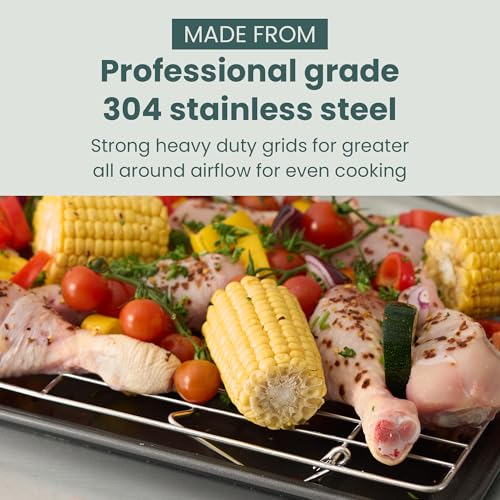 Ultra Cuisine Durable 3 Tiers Stackable, 16" x 10" Cooling Rack for Baking - size: 10" x 16" 3-Pack