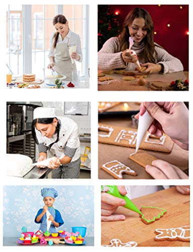 Piping Pastry Bag Pack of 200 Plastic Disposable Cream Pastry Bag Cake Icing Sugarcraft Cupcake Piping Decorating Tool For Baking Supplies (Medium 12'' 200pcs) - color: Medium 12'' 200pcs-White