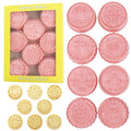 Christmas Round Cookie Stamp 8Pcs Snowflake Reindeer Embossing Baking Molds - color: Xmas E