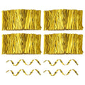 HARFINGTON 1600Pcs Bag Twist Ties 3" Reusable Metallic Wire Cable Ties - color: Gold Tone