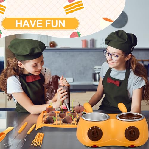 Umigy Electric Melting Chocolate Pot Gift Set Mini Fondue, Yellow - color: Yellow