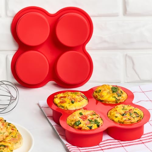 JOERSH Air Fryer Egg Mold, 2 Pack, 4 Cups - color: Mini, 4 Cups