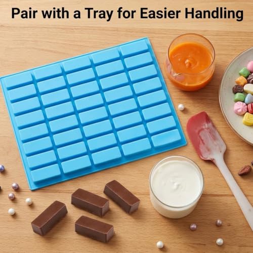 40 Cavity Narrow Rectangle Silicone Candy Molds Set Of 2