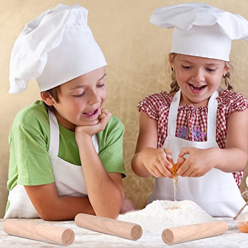 Patelai 3 Pieces Small Rolling Pin Wood Mini Dumpling Dough Roller, 6.3 in