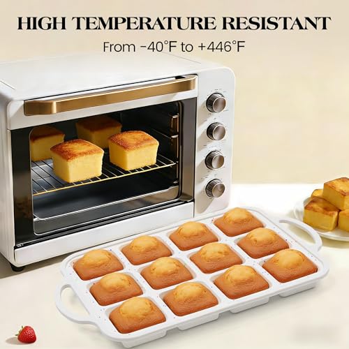 Mini Individual Square Brownie Pan with Dividers, Cream - color: Square, size: 2.5 inch