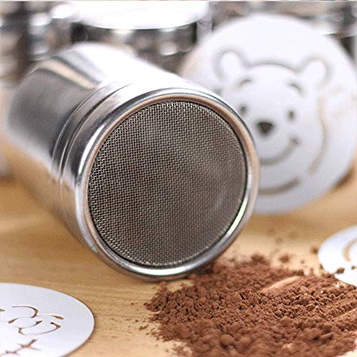 Set of 3Pcs Powder Sugar Shaker with Lid,Stainless Steel Fine Mesh Shaker, for Sifter Cocoa,Cinnamon Powder,Icing Sugar,Chocolate Coffee (Medium) - size: Medium