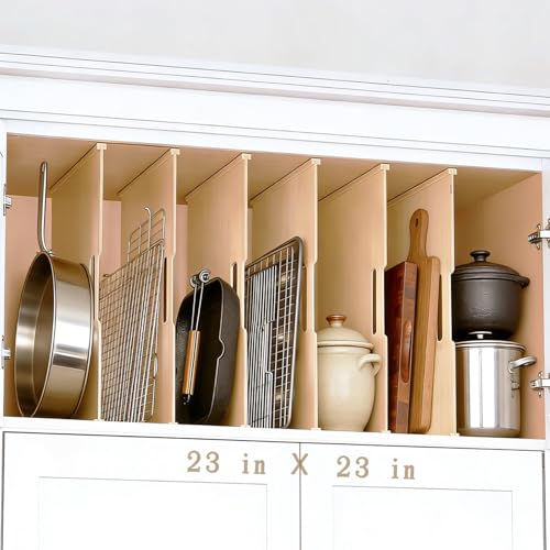 Celestite Wooden Baking Sheet Organizer for Cabinet, Baking Tray Organizer, Cookie Sheet Organizer for Cabinet Kitchen Storage Organization Accessories - color: Wood