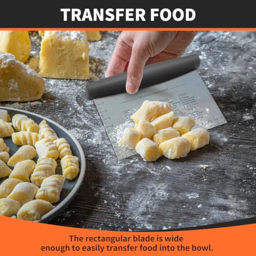 Bench Scraper, Dough Cutter for Bread & Pastry,Grey - color: Gray