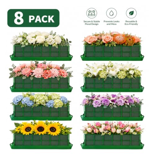 8PCs Floral Foam Cage, Green