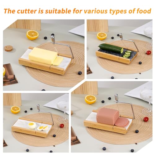 Tianman Marble Cheese Slicer/Cutter & 4 Cutting Wires,Heavy Duty8.27"x 4.4" - color: White