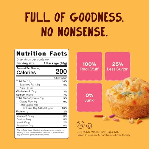 Muffinful Confetti Mini Muffins Snack Packs, 15 4-Packs
