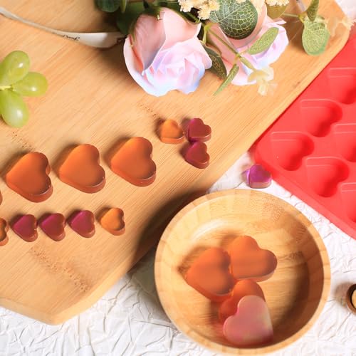 Heart Silicone Mold, 63 Cavities Small Heart Chocolate Molds - color: Large Heart