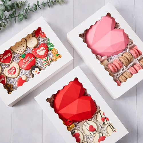 Bakery Boxes with Window, 12x8x2.5 Inches, 20 Pack - color: 12 x 8 x 2.5 Inch