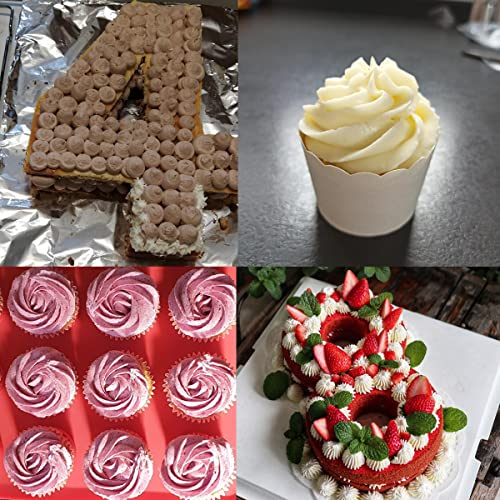Piping Tips Large Pastry Tips Set,Cake Cream Decorating Tips for Frosting,Icing Piping Nozzle For Cupcakes Cakes Cookies(1A,1C,1E,356,9FT) - color: Type C