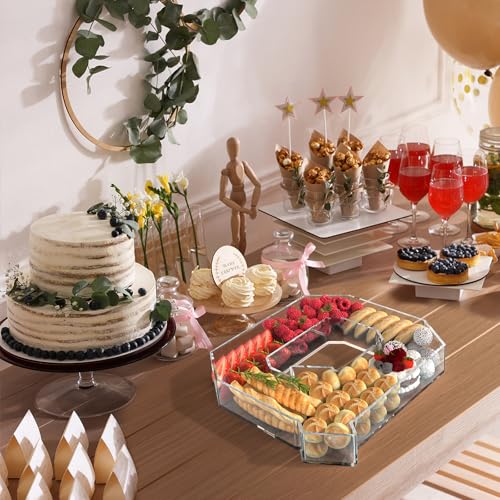 13.8" Acrylic Letter Charcuterie Tray,Fillable Alphabet Box (Letter Q) - color: Letter Q, size: 13.8" x 11.3" x 1.5"
