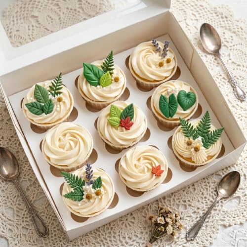 Leaf Silicone Mold Rose Maple Fern Leaves Fondant Molds Set Of 5 - color: Style H