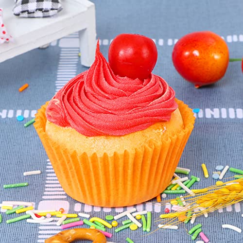 Caperci 500pcs Orange Cupcake Liners for Baking Standard Paper Muffin Cups - color: Orange