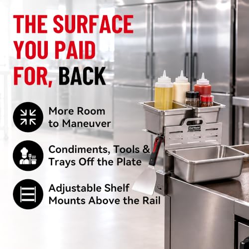Chef Master Griddle Shelf & Steam Pan Insert Combo, Grill Organizer Caddy - color: Griddle Shelf + Steam Pan