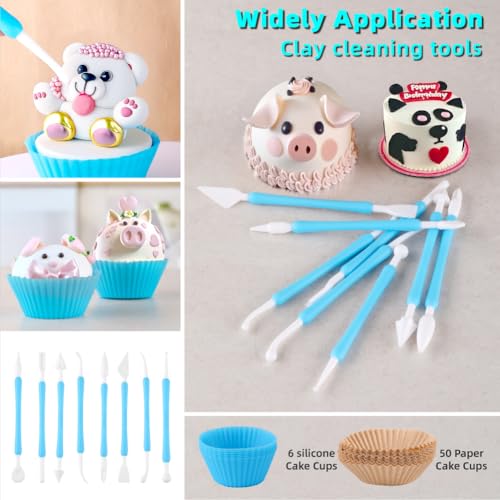 Cake Decorating Kit: Decorating Supplies Tools Kit 208 PCS Baking Accessories Include Spiping Bags and Tips Set, Piping Tips Set, Spatulas, Cake Scraper, 50 Piping Bags, Blue - color: Blue (208 PCS)
