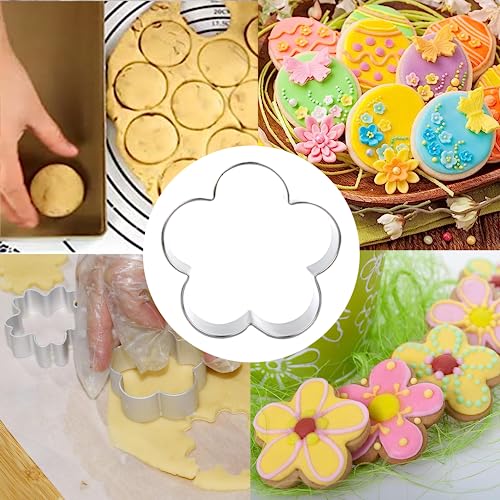 5pcs Flower Cookie Cutter Set, Food Grade Stainless Steel Shapes - color: Flower