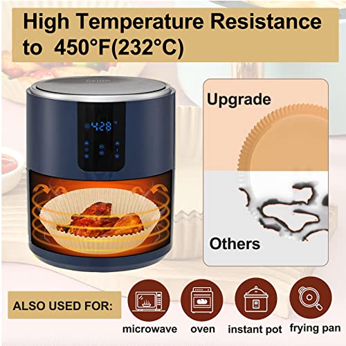 Large Air Fryer Liners Disposable Round, 10 Inch Parchment Liners - size: 10" Round