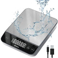 Etekcity 22lb Food Kitchen Scale, USB Rechargeable, IPX6 Waterproof - color: Stainless Steel-Silver