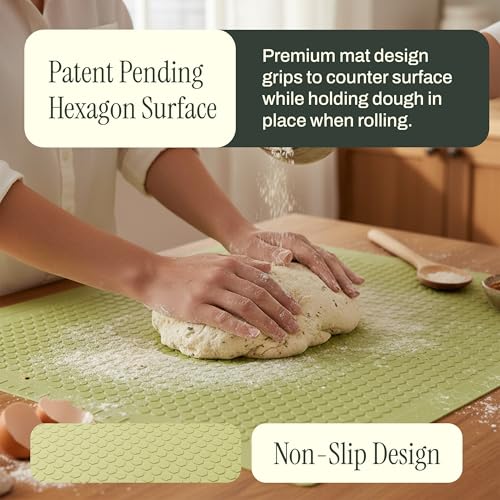Premium Silicone Baking Mat, Double-Sided Textured Airflow, Extra Thick